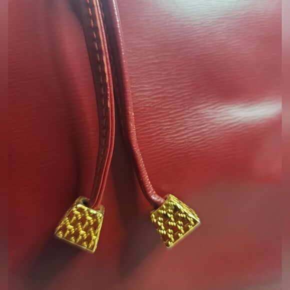 Christian Dior Vintage Red Drawstring Bucket Bag in EUC - Picture 10 of 16